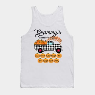 Grammy's Pumpkin Patch Truck Art, Happy Halloween Shirt, Fall Shirt, Grandma Birthday Gift, Personalized Tank Top